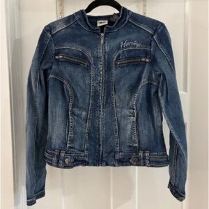 Women's Denim Jacket in Deep Blue